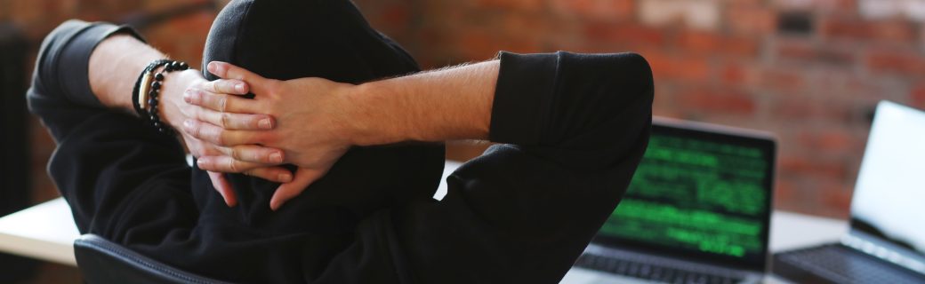 Hacker in front of his computer